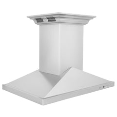 ZLINE 36 in. Island Mount Range Hood in Stainless Steel with Built-in CrownSound Bluetooth Speakers, GL1iCRN-BT-36 - Smart Kitchen Lab