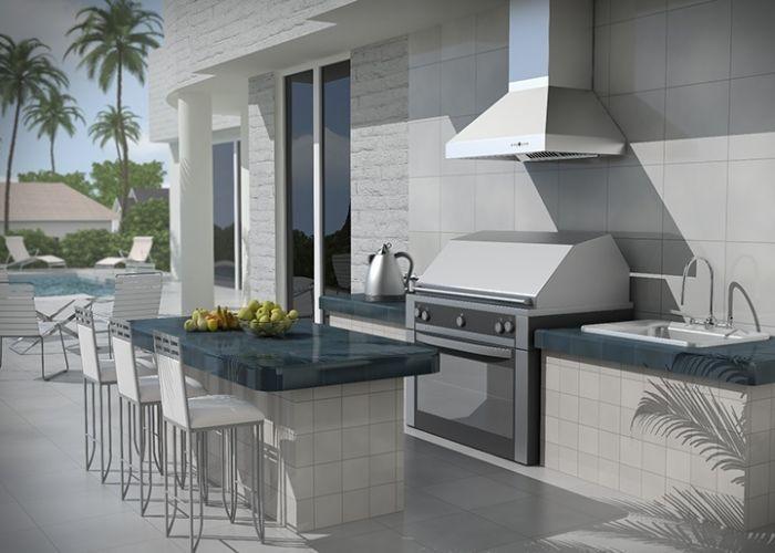 ZLINE 36 In. Outdoor Ducted Wall Mount Range Hood in Outdoor Approved Stainless Steel, 667-304-36 - Smart Kitchen Lab