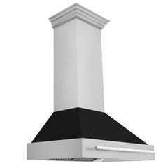 ZLINE 36 In. Stainless Steel Range Hood with Black Matte Shell, 8654STX-BLM36 - Smart Kitchen Lab