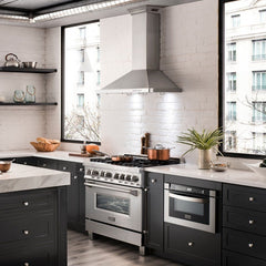 ZLINE 36 in. Stainless Steel Wall Range Hood with Built-in CrownSound® Bluetooth Speakers, KBCRN-BT-36 - Smart Kitchen Lab