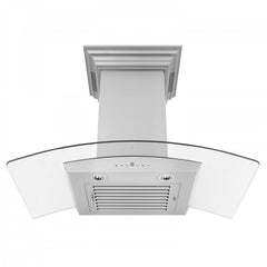 ZLINE 36 in. Stainless Steel Wall Range Hood with Built-in CrownSound® Bluetooth Speakers, KZCRN-BT-36 - Smart Kitchen Lab