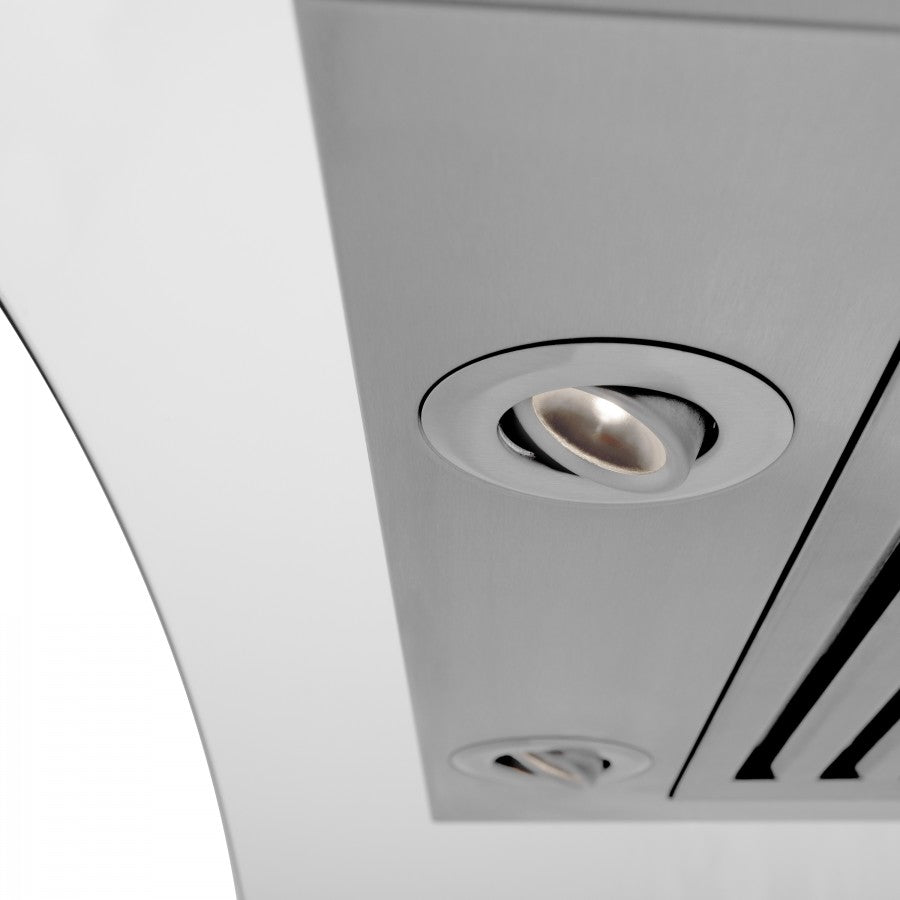 ZLINE 36 in. Stainless Steel Wall Range Hood with Built-in CrownSound® Bluetooth Speakers, KZCRN-BT-36 - Smart Kitchen Lab