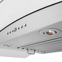 ZLINE 36 in. Stainless Steel Wall Range Hood with Built-in CrownSound® Bluetooth Speakers, KZCRN-BT-36 - Smart Kitchen Lab