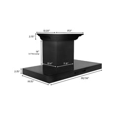 ZLINE 36 in. Wall Mount Range Hood in Black Stainless Steel with BlueTooth Crown Molding, BSKENCRN-BT-36 - Smart Kitchen Lab