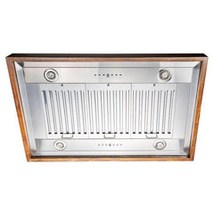 ZLINE 36 in. Wooden Island Range Hood, Crown Molding, KBiRR-36 - Smart Kitchen Lab