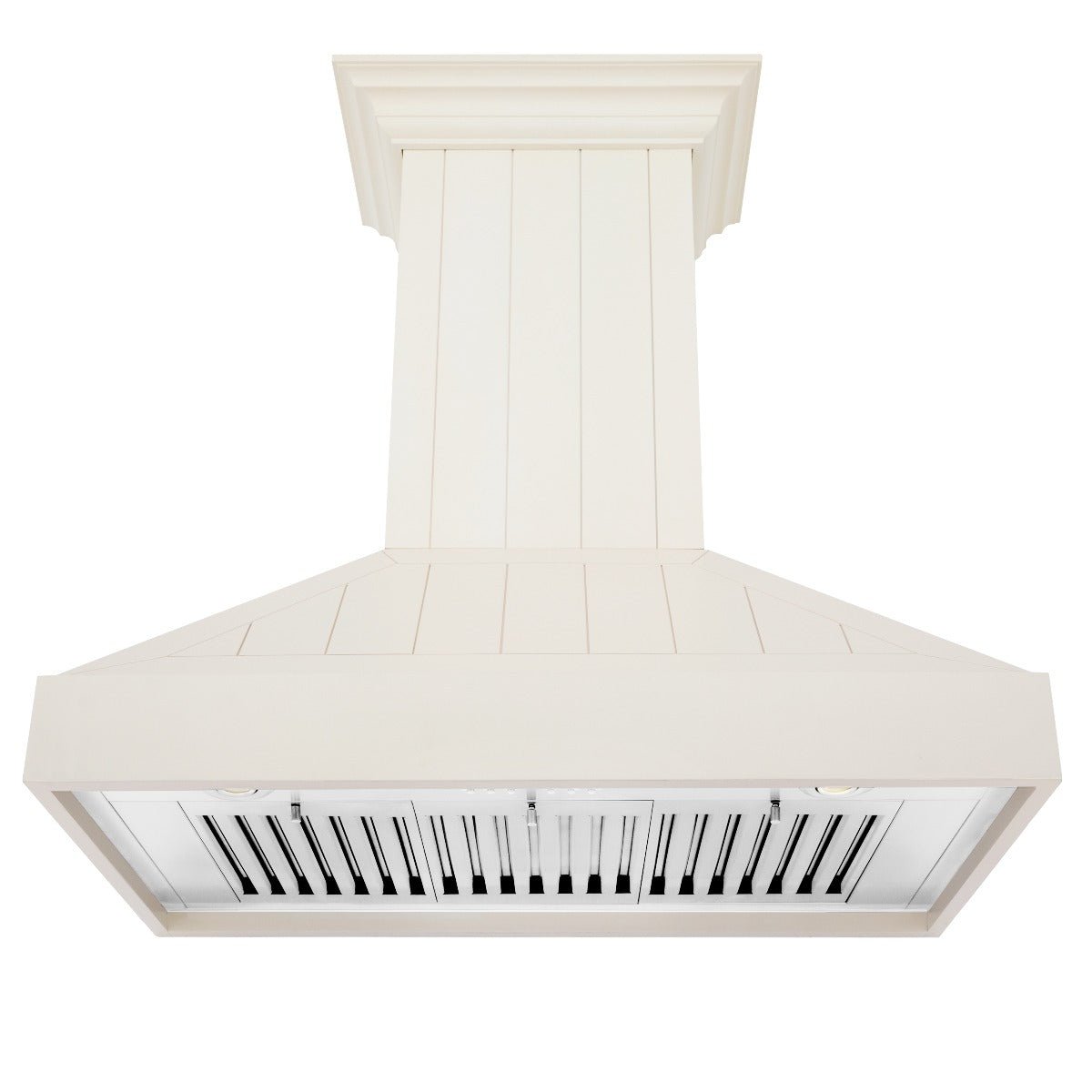 ZLINE 36 in. Wooden Wall Mount Range Hood in White, KPTT-36 - Smart Kitchen Lab
