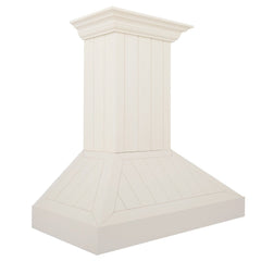 ZLINE 36 in. Wooden Wall Mount Range Hood in White, KPTT-36 - Smart Kitchen Lab