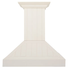 ZLINE 36 in. Wooden Wall Mount Range Hood in White, KPTT-36 - Smart Kitchen Lab