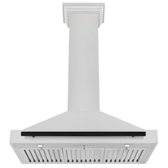 ZLINE 36 Inch Autograph Edition DuraSnow® Stainless Steel Range Hood with Matte Black Handle, KB4SNZ-36-MB - Smart Kitchen Lab