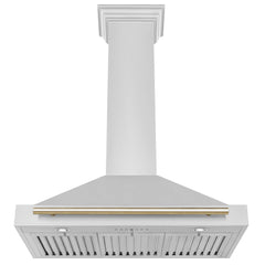 ZLINE 36 Inch Autograph Edition Stainless Steel Range Hood with Gold Handle, KB4STZ-36-G - Smart Kitchen Lab