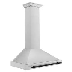ZLINE 36 Inch Autograph Edition Stainless Steel Range Hood with Matte Black Handle, KB4STZ-36-MB - Smart Kitchen Lab