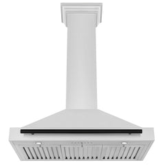 ZLINE 36 Inch Autograph Edition Stainless Steel Range Hood with Matte Black Handle, KB4STZ-36-MB - Smart Kitchen Lab