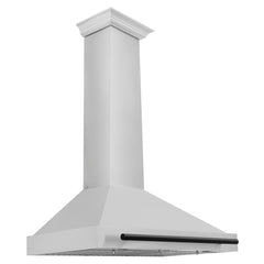 ZLINE 36 Inch Autograph Edition Stainless Steel Range Hood with Matte Black Handle, KB4STZ-36-MB - Smart Kitchen Lab
