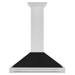 ZLINE 36 Inch DuraSnow® Stainless Steel Range Hood with Black Matte Shell and Stainless Steel Handle, KB4SNX-BLM-36 - Smart Kitchen Lab