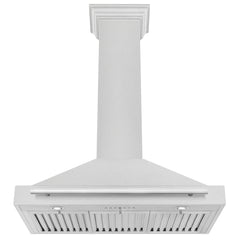 ZLINE 36 Inch DuraSnow® Stainless Steel Range Hood with Stainless Steel Handle, KB4SNX-36 - Smart Kitchen Lab