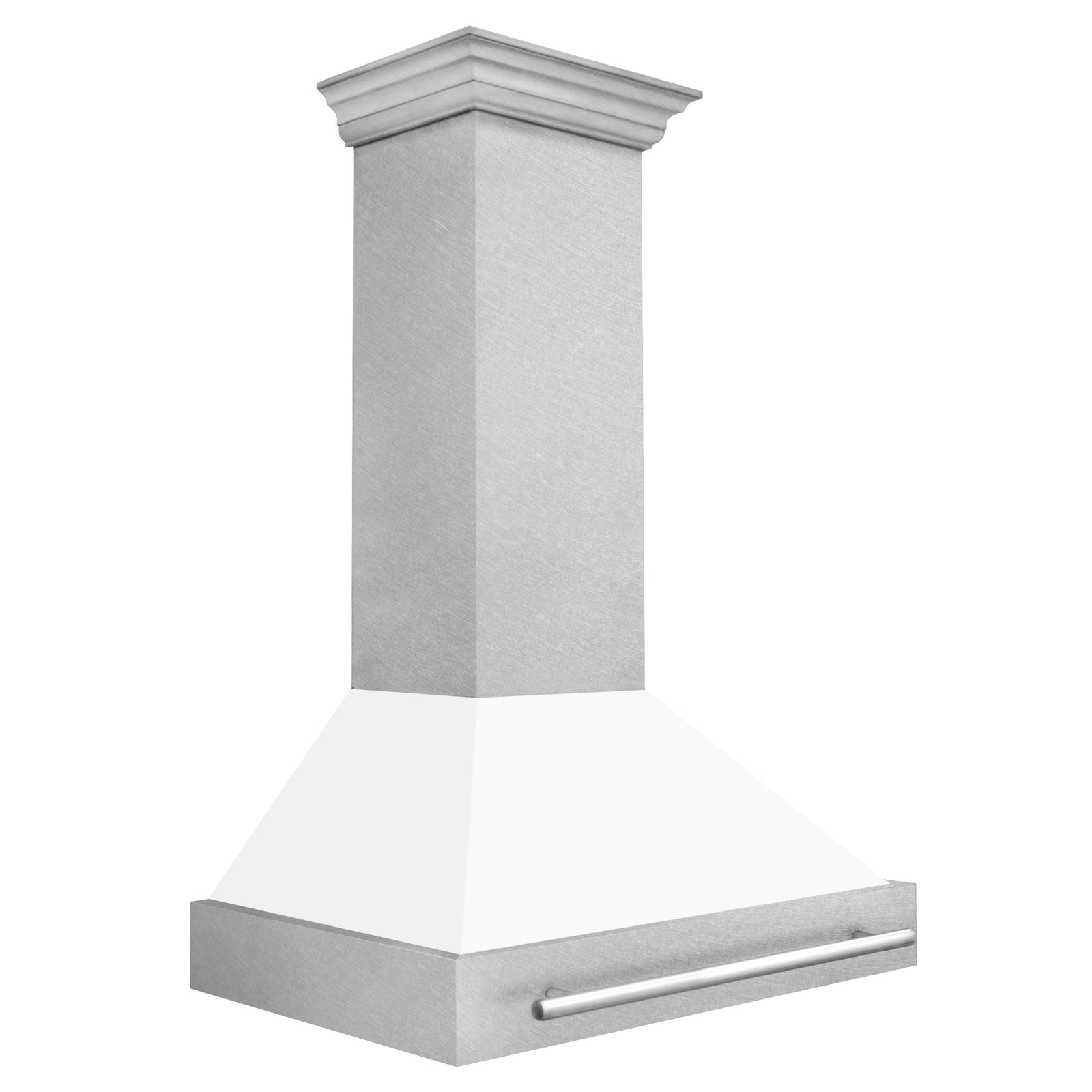 ZLINE 36 Inch DuraSnow® Stainless Steel Range Hood with White Matte Shell, 8654SNX-WM-36 - Smart Kitchen Lab