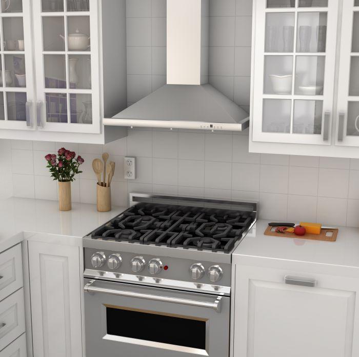 ZLINE 42 in. Convertible Vent Wall Mount Range Hood in Stainless Steel, KB-42 - Smart Kitchen Lab
