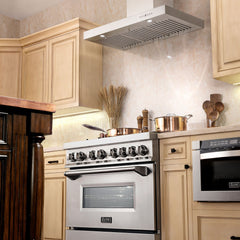 ZLINE 42 in. Convertible Vent Wall Mount Range Hood in Stainless Steel, KE-42 - Smart Kitchen Lab
