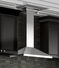 ZLINE 42 in. Convertible Vent Wall Mount Range Hood in Stainless Steel with Crown Molding, KL2CRN-42 - Smart Kitchen Lab