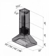 ZLINE 42 in. Outdoor/Indoor Island Stainless Range Hood, 597i-304-42 - Smart Kitchen Lab