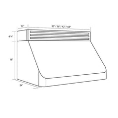 ZLINE 42 In. Recirculating Under Cabinet Range Hood in Stainless Steel, RK523-42 - Smart Kitchen Lab