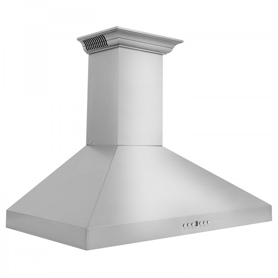 ZLINE 42 in. Stainless Steel Wall Range Hood with Built-in CrownSound® Bluetooth Speakers, KL3CRN-BT-42 - Smart Kitchen Lab