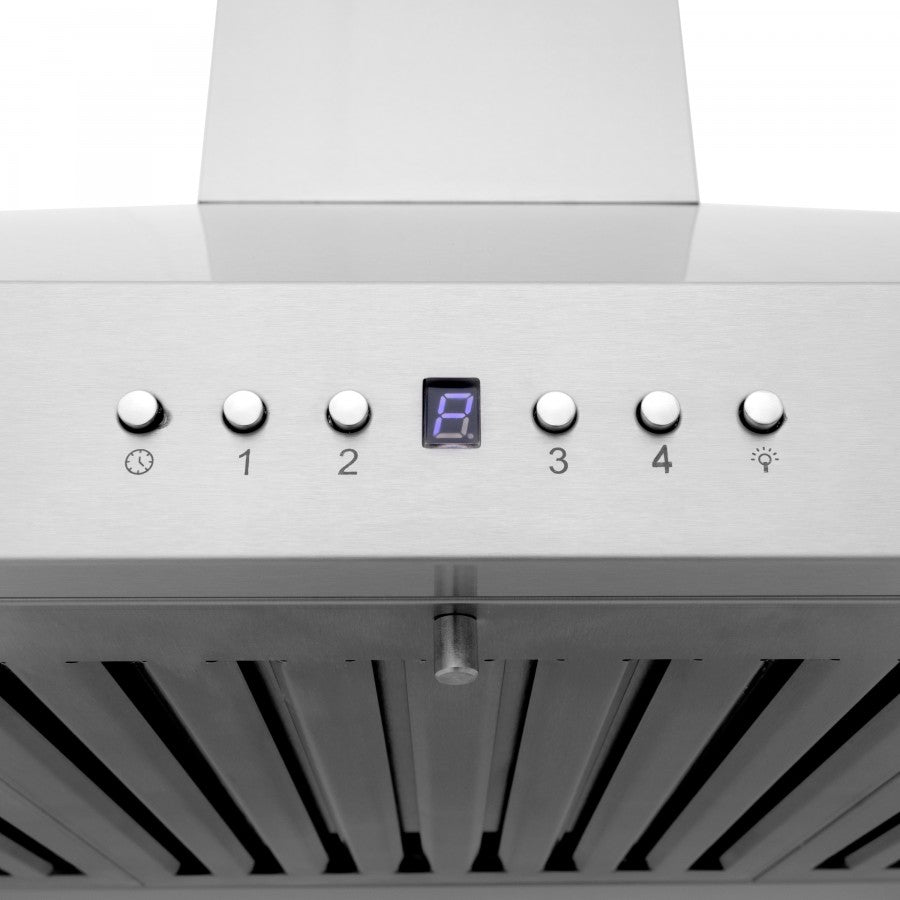 ZLINE 42 in. Stainless Steel Wall Range Hood with Built-in CrownSound® Bluetooth Speakers, KL3CRN-BT-42 - Smart Kitchen Lab
