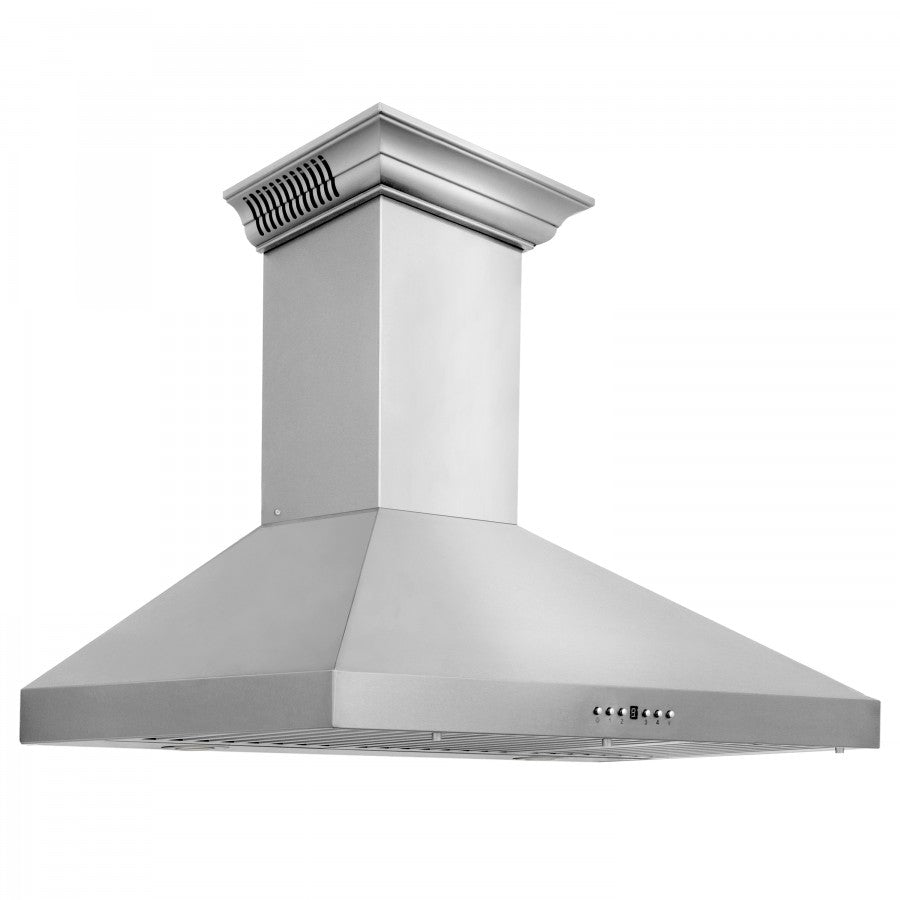 ZLINE 42 in. Stainless Steel Wall Range Hood with Built-in CrownSound® Bluetooth Speakers, KL3CRN-BT-42 - Smart Kitchen Lab
