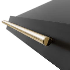 ZLINE 48 in. Autograph Edition Black Stainless Steel Range Hood with Gold Handle, BS655Z-48-G - Smart Kitchen Lab