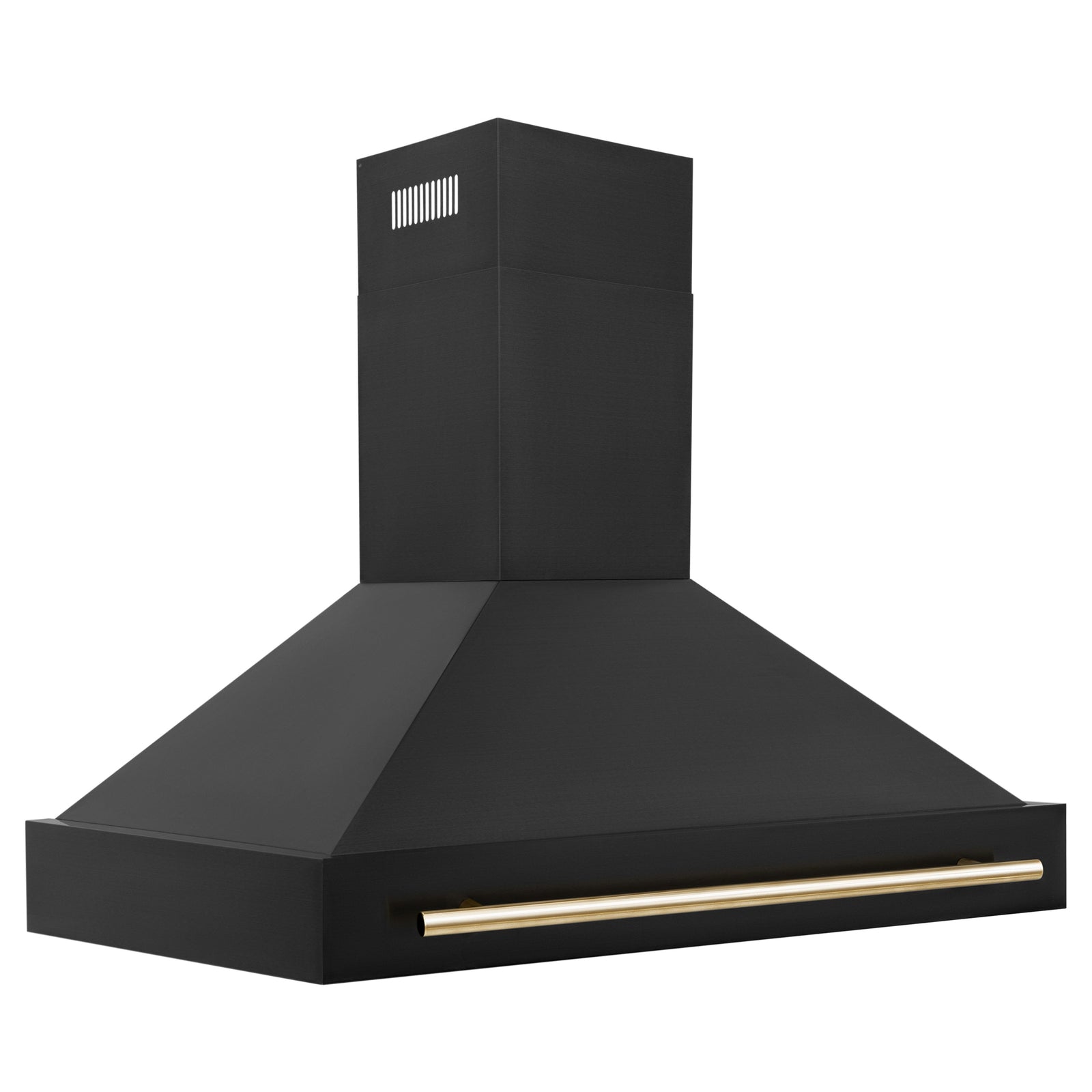 ZLINE 48 in. Autograph Edition Black Stainless Steel Range Hood with Gold Handle, BS655Z-48-G - Smart Kitchen Lab