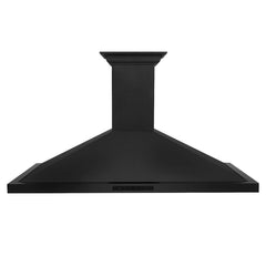 ZLINE 48 in. Black Stainless Steel Indoor Wall Range Hood with BlueTooth Crown Molding, BSKBNCRN-BT-48 - Smart Kitchen Lab