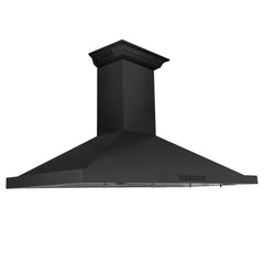 ZLINE 48 in. Black Stainless Steel Indoor Wall Range Hood with BlueTooth Crown Molding, BSKBNCRN-BT-48 - Smart Kitchen Lab