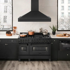 ZLINE 48 In. Black Stainless Steel Range Hood with Black Stainless Steel Handle, BS655-48-BS - Smart Kitchen Lab