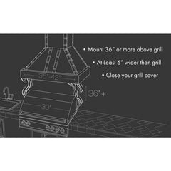 ZLINE 48 in. Convertible Vent Outdoor Approved Wall Mount Range Hood in Stainless Steel, KB-304-48 - Smart Kitchen Lab