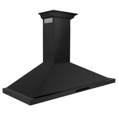 ZLINE 48 in. Convertible Vent Wall Mount Range Hood in Black Stainless Steel with Crown Molding, BSKBNCRN-48 - Smart Kitchen Lab