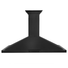 ZLINE 48 in. Convertible Vent Wall Mount Range Hood in Black Stainless Steel with Crown Molding, BSKBNCRN-48 - Smart Kitchen Lab