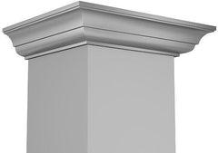 ZLINE 48 in. Convertible Vent Wall Mount Range Hood in Stainless Steel with Crown Molding, KBCRN-48 - Smart Kitchen Lab