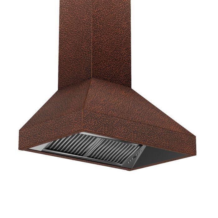 ZLINE 48 in. Copper Wall Range Hood 8667E-48, Crown Molding - Smart Kitchen Lab