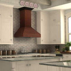 ZLINE 48 in. Copper Wall Range Hood 8667E-48, Crown Molding - Smart Kitchen Lab