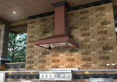 ZLINE 48 in. Copper Wall Range Hood 8667E-48, Crown Molding - Smart Kitchen Lab