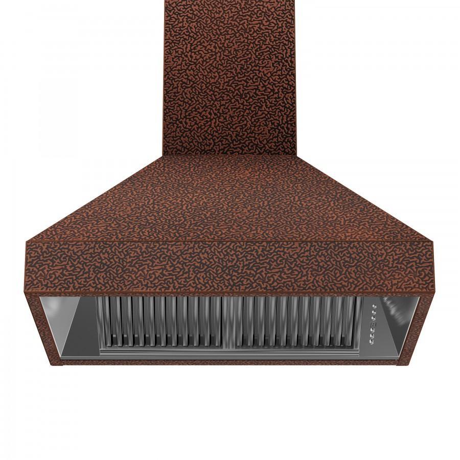 ZLINE 48 in. Copper Wall Range Hood 8667E-48, Crown Molding - Smart Kitchen Lab