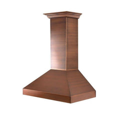ZLINE 48 in. Copper Wall Range Hood with Crown Molding, 8667C-48 - Smart Kitchen Lab