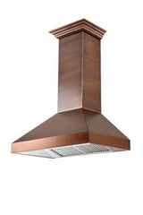 ZLINE 48 in. Copper Wall Range Hood with Crown Molding, 8667C-48 - Smart Kitchen Lab