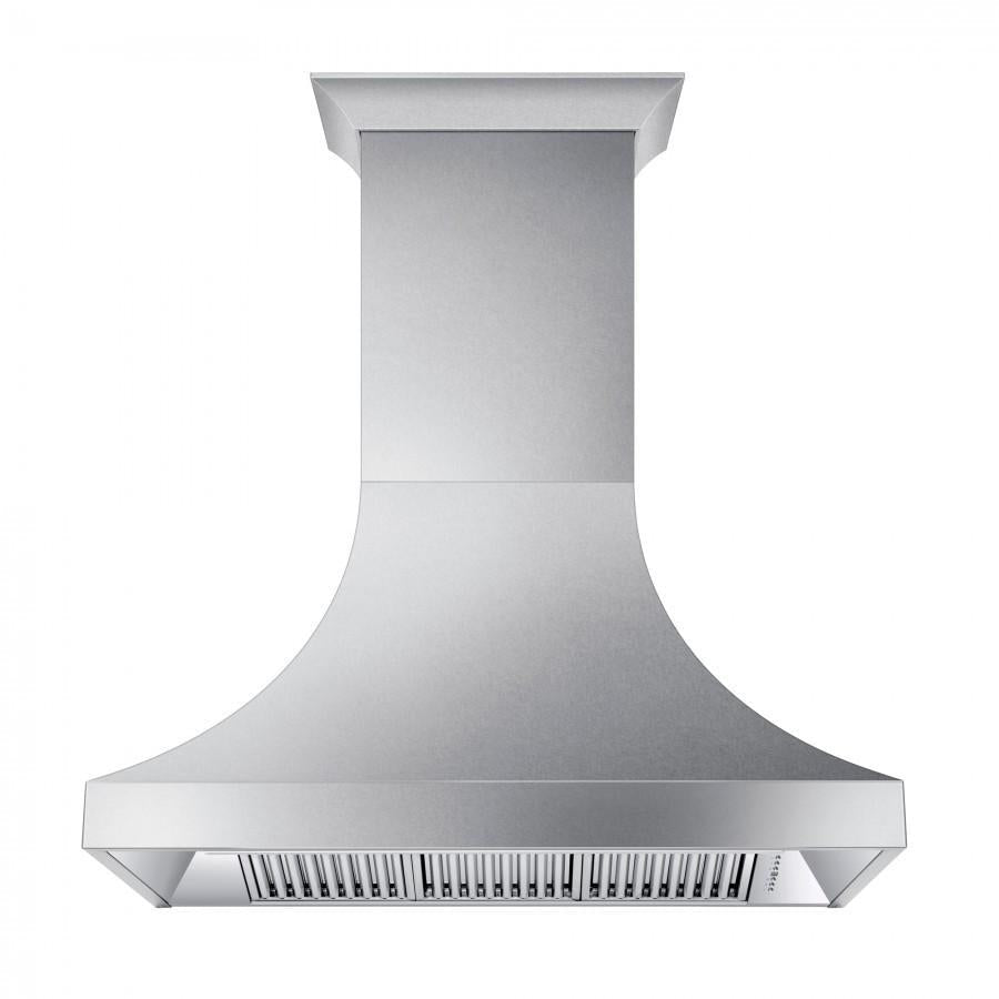 ZLINE 48 in. Designer Series DuraSnow® Stainless Finish Indoor Wall Range Hood, 8632S-48 - Smart Kitchen Lab
