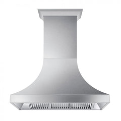 ZLINE 48 in. Designer Series DuraSnow® Stainless Finish Indoor Wall Range Hood, 8632S-48 - Smart Kitchen Lab