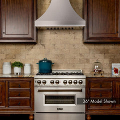 ZLINE 48 in. Designer Series DuraSnow® Stainless Finish Indoor Wall Range Hood, 8632S-48 - Smart Kitchen Lab
