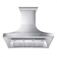 ZLINE 48 in. Designer Series DuraSnow® Stainless Finish Indoor Wall Range Hood, 8632S-48 - Smart Kitchen Lab