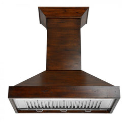 ZLINE 48 in. Designer Wooden Wall Mount Range Hood in Walnut, KBRR-48 - Smart Kitchen Lab