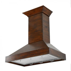 ZLINE 48 in. Designer Wooden Wall Mount Range Hood in Walnut, KBRR-48 - Smart Kitchen Lab