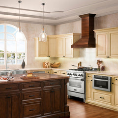 ZLINE 48 in. Designer Wooden Wall Mount Range Hood in Walnut, KBRR-48 - Smart Kitchen Lab